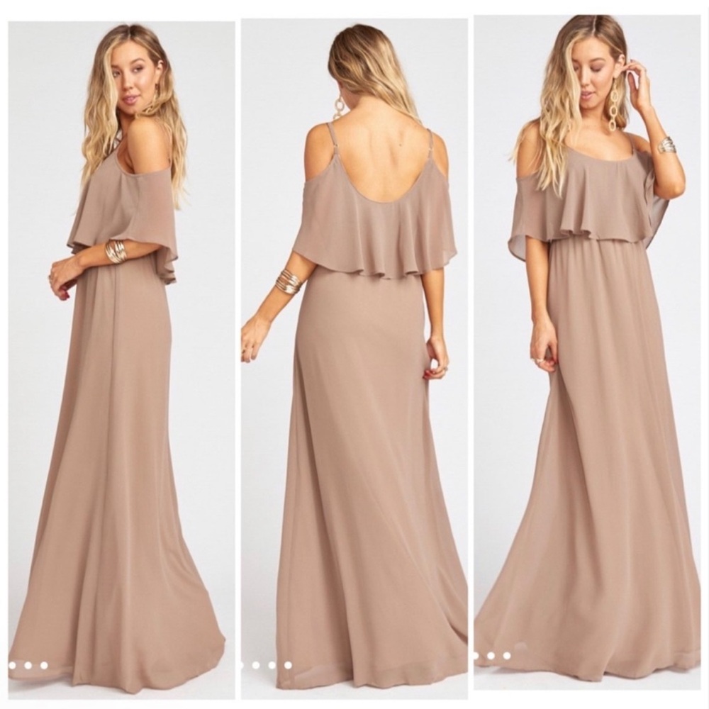 Show Me Your MuMu Caitlin Ruffle Maxi Dress Size M - Picture 1 of 7